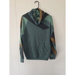 prAna Geometric Pattern Cowl Neck Sweater Pre-Owned Size Small